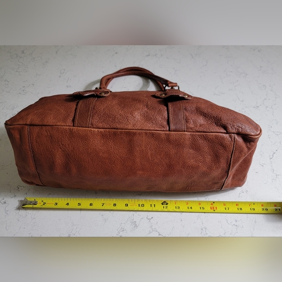 Corsia Italian Leather Satchel Bag Brown Distressed Vintage Style - Picture 12 of 12